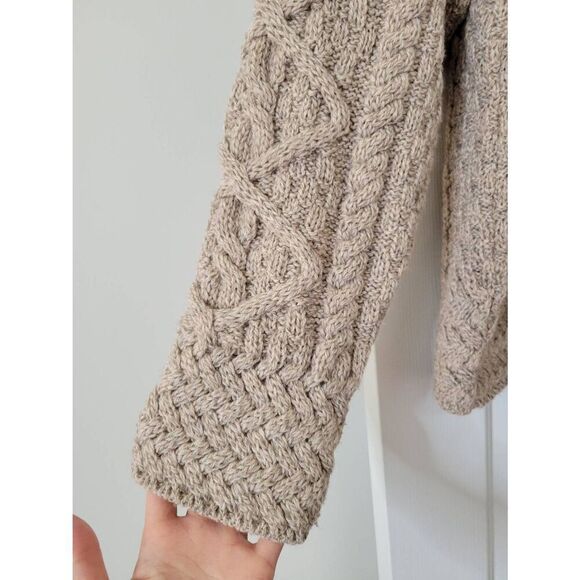 Aran Sweater Market Cable Knit Cardigan S - Picture 3 of 9